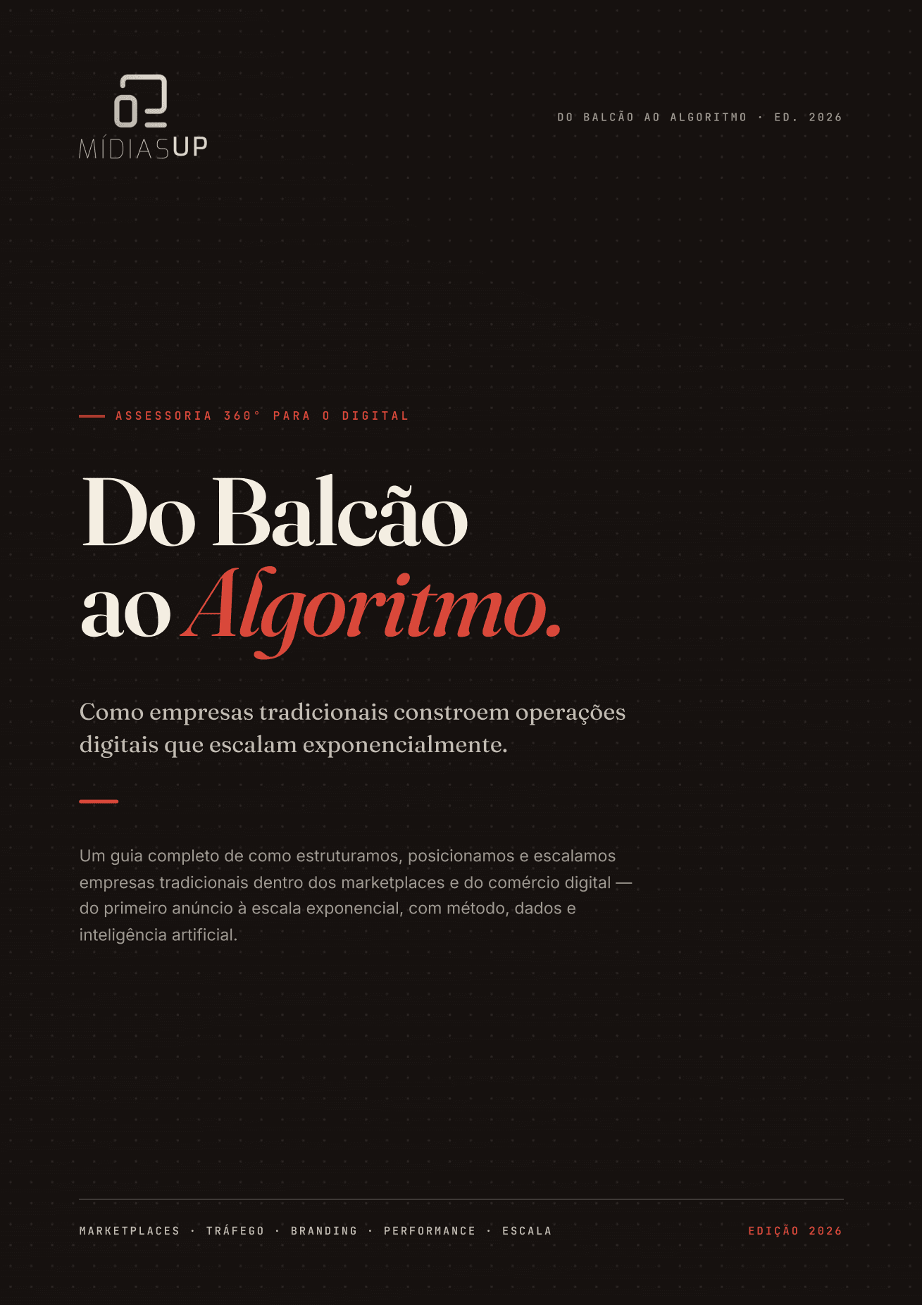 Capa do guia Do Balcão ao Algoritmo